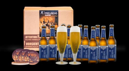 PREUẞENS Alkoholfrei 0,0 % 10er Box + 2 Biertulpen von Ritzenhoff